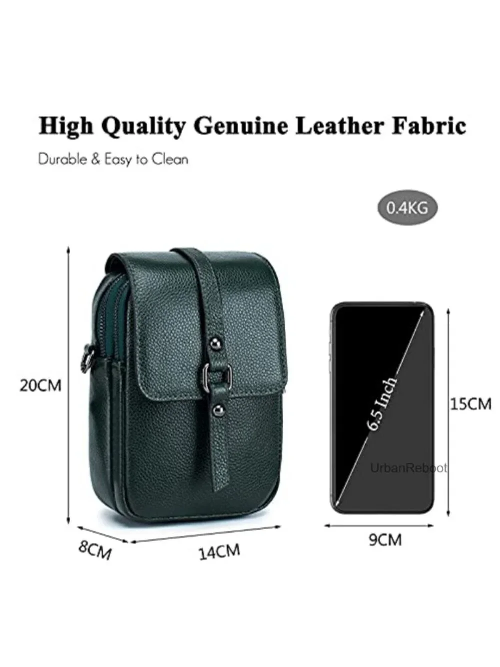 FANDARE Genuine Leather Crossbody Phone Bag Messenger Shoulder Pouch